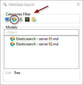 metadata search tool by category